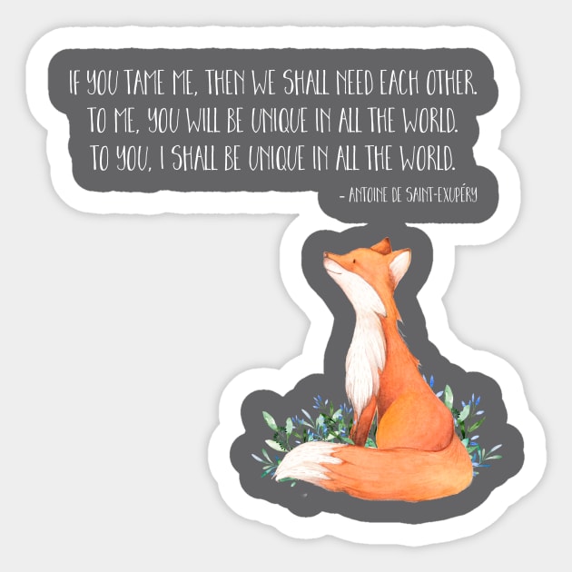 Little Fox quote Sticker by LittleBean